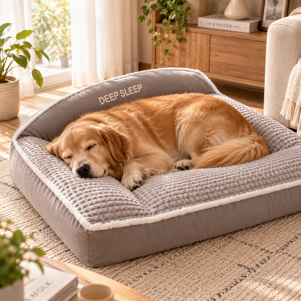 関節にやさしいクッションベッド よく眠るシニア犬のためのソファネスト